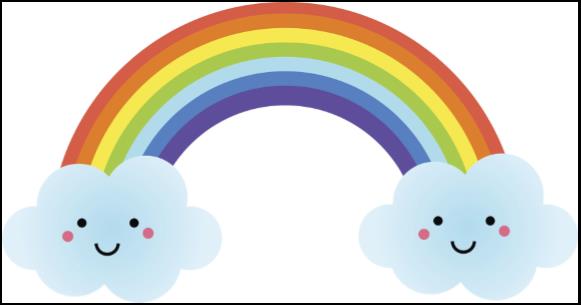 Amazon.com: Happy Rainbow Clouds Cartoon Drawing Emoji Vinyl Decal Sticker  (4" Wide) : Automotive