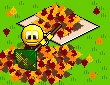 Cleaning Leaves animated emoticon