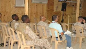 military bible study, sitting