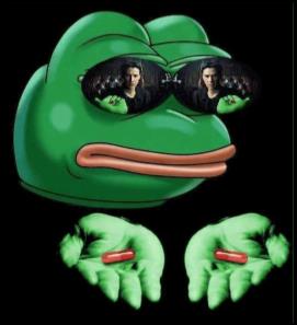 Pepe Take the Red Pill or the Red Pill? | Pepe Meme on ME.ME