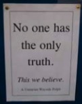 church sign: no one has truth