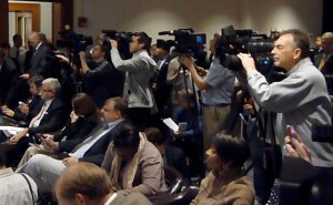 Packed Press Room
