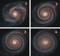 Differential rotation of a spiral galaxy